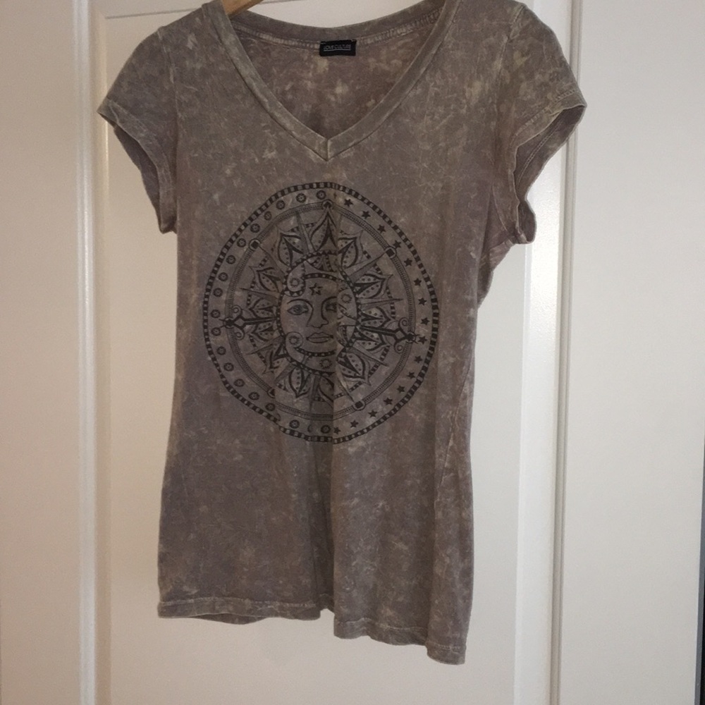 Acid Washed Sun & Moon Shirt